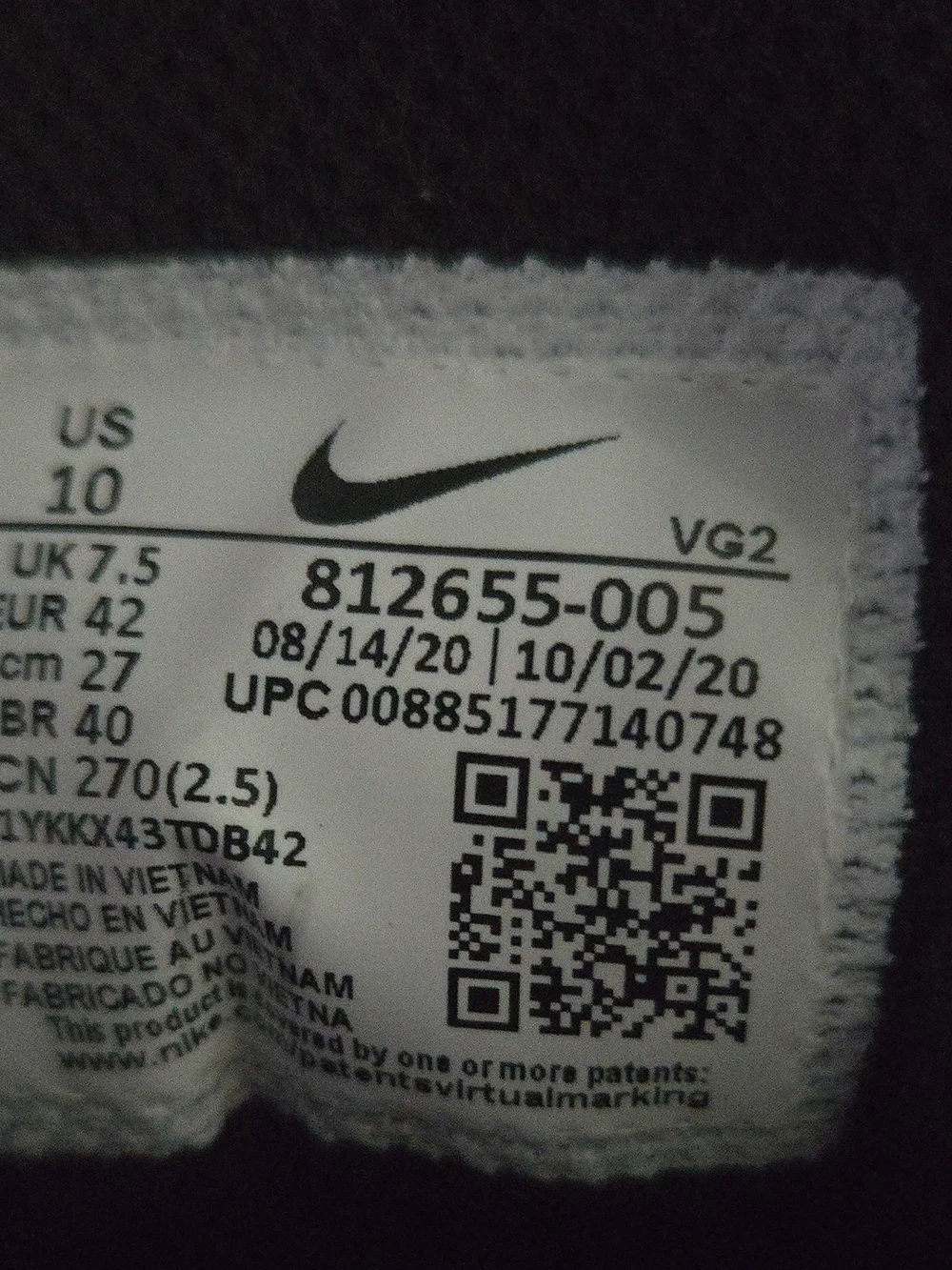 Nike Black Athletic Running Shoes